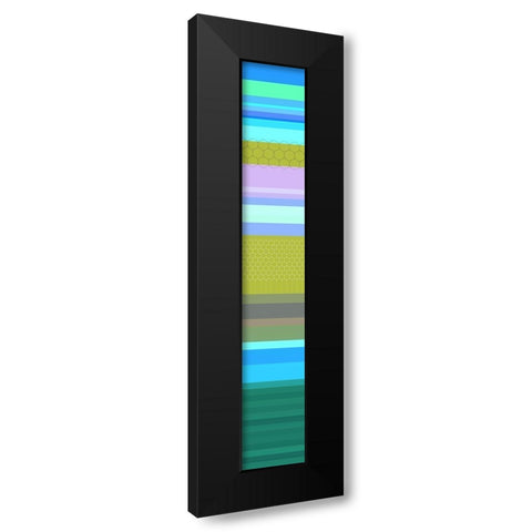 Tall Totem XIX Black Modern Wood Framed Art Print with Double Matting by Grayscale