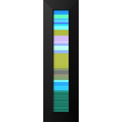 Tall Totem XIX Black Modern Wood Framed Art Print by Grayscale