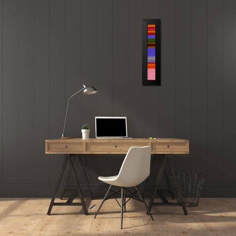 Tall Totem XX Black Modern Wood Framed Art Print by Grayscale