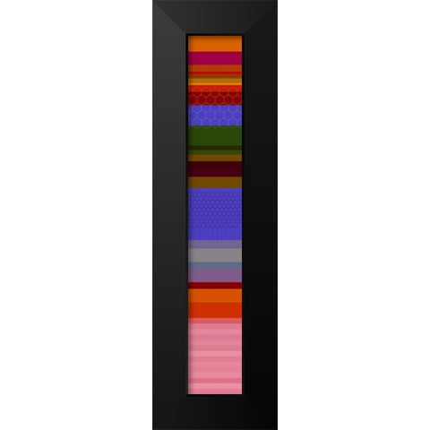 Tall Totem XX Black Modern Wood Framed Art Print by Grayscale