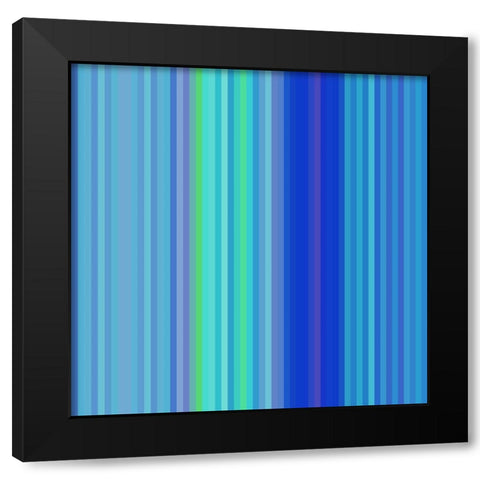 Pinstripes I Black Modern Wood Framed Art Print with Double Matting by Grayscale