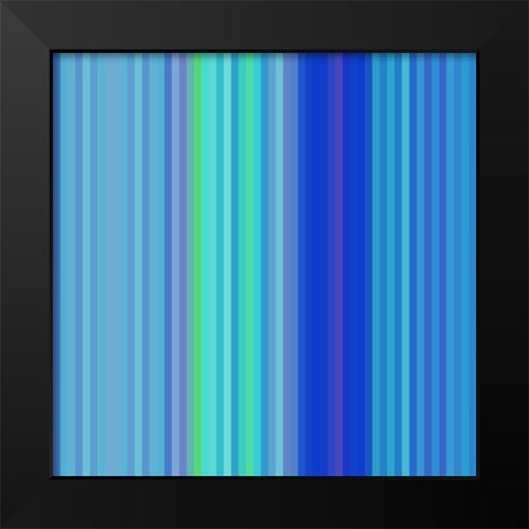 Pinstripes I Black Modern Wood Framed Art Print by Grayscale