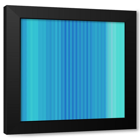 Pinstripes II Black Modern Wood Framed Art Print with Double Matting by Grayscale