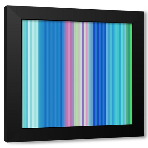 Pinstripes III Black Modern Wood Framed Art Print by Grayscale