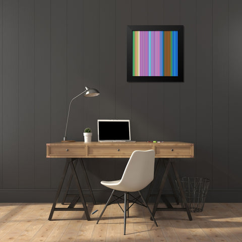 Pinstripes IV Black Modern Wood Framed Art Print by Grayscale