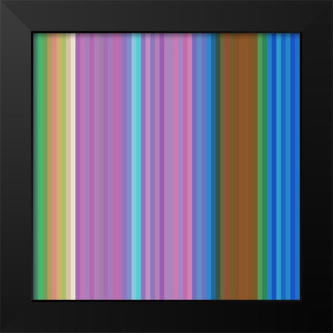 Pinstripes IV Black Modern Wood Framed Art Print by Grayscale