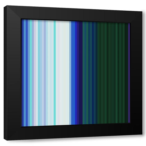Pinstripes V Black Modern Wood Framed Art Print by Grayscale