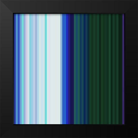 Pinstripes V Black Modern Wood Framed Art Print by Grayscale