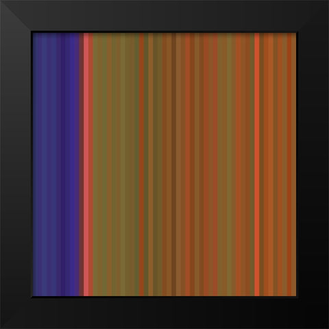 Pinstripes VI Black Modern Wood Framed Art Print by Grayscale
