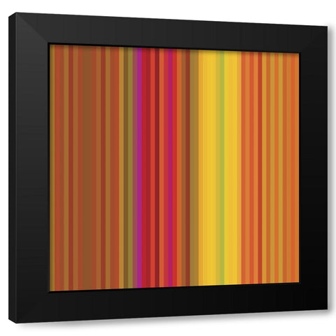 Pinstripes VII Black Modern Wood Framed Art Print by Grayscale
