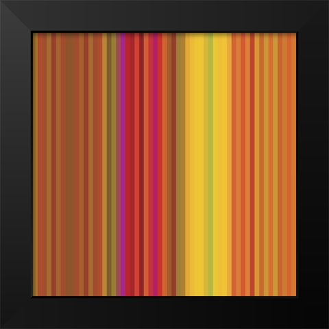 Pinstripes VII Black Modern Wood Framed Art Print by Grayscale