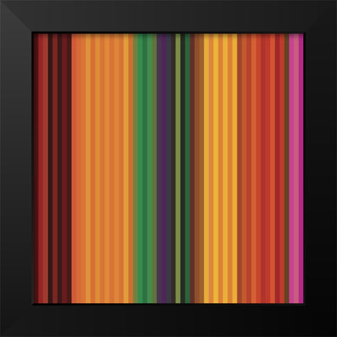 Pinstripes IX Black Modern Wood Framed Art Print by Grayscale