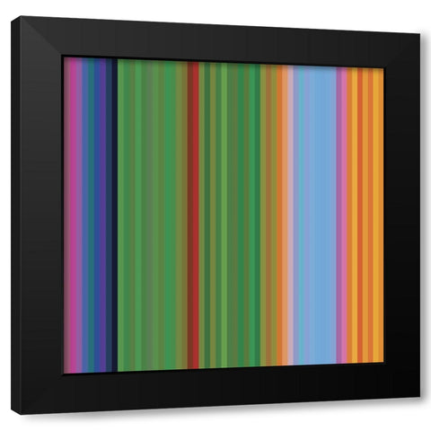 Pinstripes X Black Modern Wood Framed Art Print by Grayscale