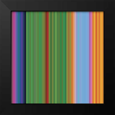 Pinstripes X Black Modern Wood Framed Art Print by Grayscale