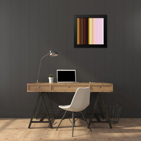 Pinstripes XI Black Modern Wood Framed Art Print by Grayscale