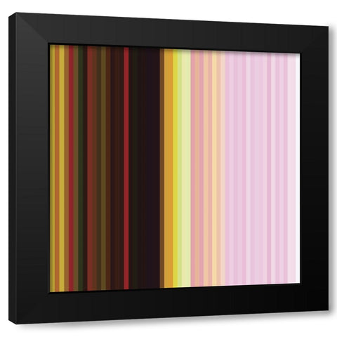 Pinstripes XI Black Modern Wood Framed Art Print with Double Matting by Grayscale