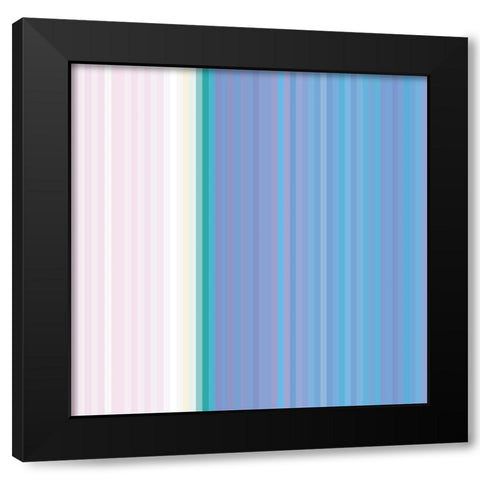 Pinstripes XII Black Modern Wood Framed Art Print by Grayscale
