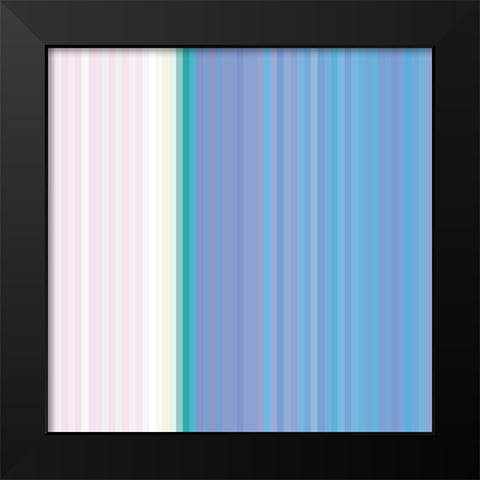 Pinstripes XII Black Modern Wood Framed Art Print by Grayscale