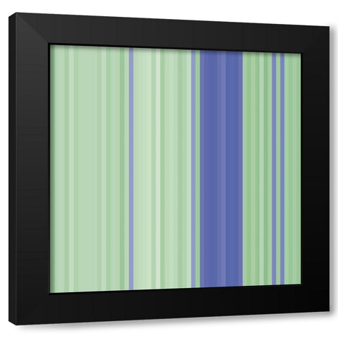 Pinstripes XIII Black Modern Wood Framed Art Print with Double Matting by Grayscale