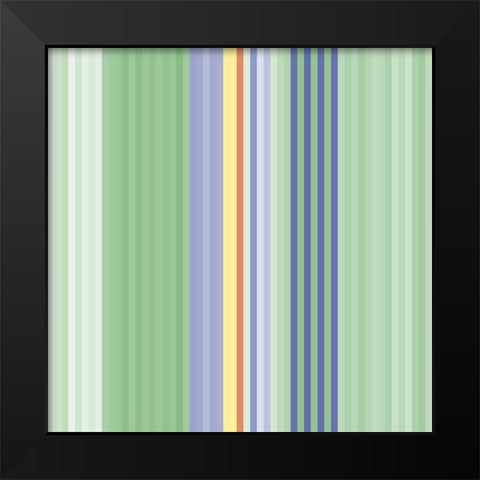 Pinstripes XV Black Modern Wood Framed Art Print by Grayscale