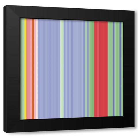 Pinstripes XVI Black Modern Wood Framed Art Print with Double Matting by Grayscale