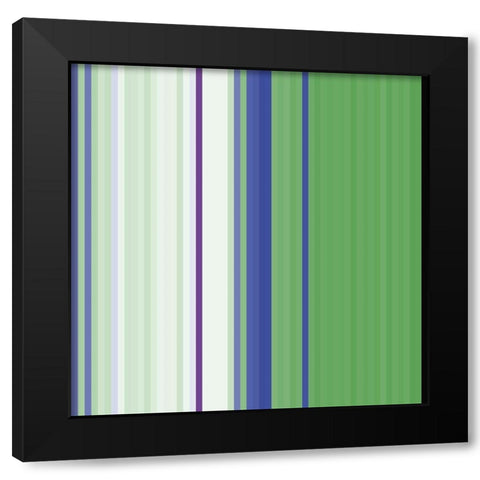 Pinstripes XVII Black Modern Wood Framed Art Print by Grayscale