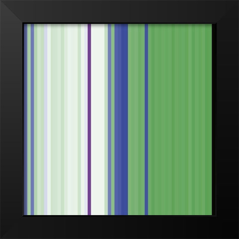 Pinstripes XVII Black Modern Wood Framed Art Print by Grayscale