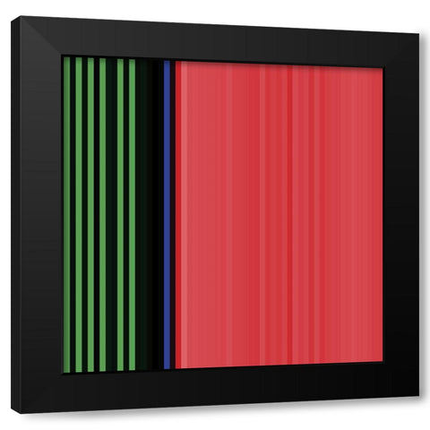 Pinstripes XVIII Black Modern Wood Framed Art Print with Double Matting by Grayscale