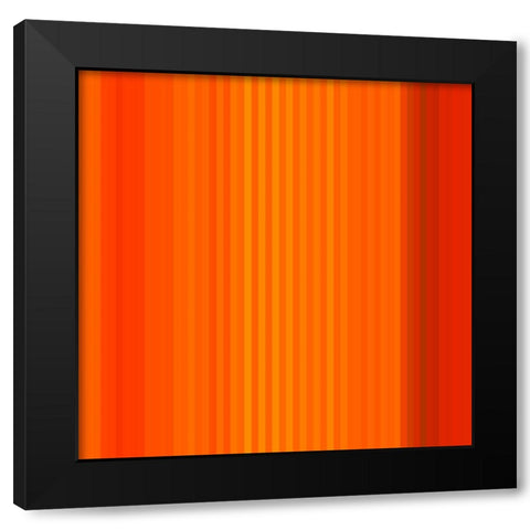 Pinstripes XX Black Modern Wood Framed Art Print with Double Matting by Grayscale