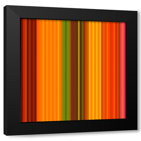 Pinstripes XXI Black Modern Wood Framed Art Print with Double Matting by Grayscale