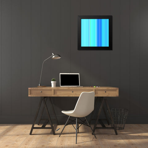Pinstripes XXV Black Modern Wood Framed Art Print by Grayscale