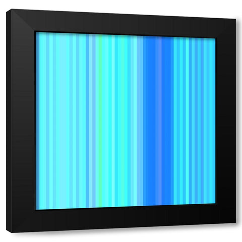 Pinstripes XXV Black Modern Wood Framed Art Print with Double Matting by Grayscale