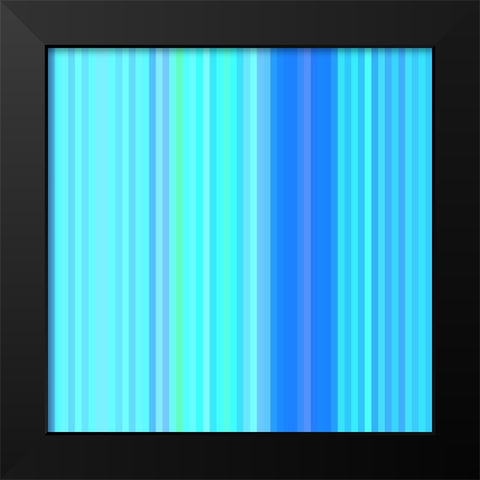 Pinstripes XXV Black Modern Wood Framed Art Print by Grayscale