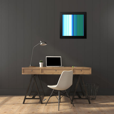 Pinstripes XXIX Black Modern Wood Framed Art Print by Grayscale