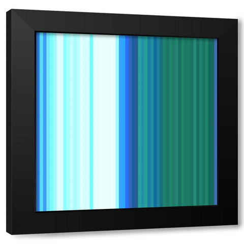 Pinstripes XXIX Black Modern Wood Framed Art Print with Double Matting by Grayscale