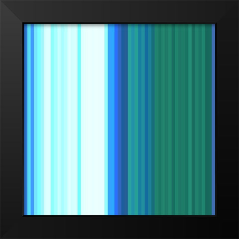Pinstripes XXIX Black Modern Wood Framed Art Print by Grayscale