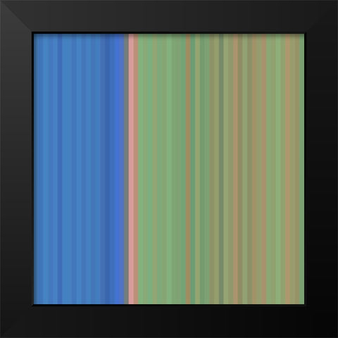 Pinstripes XXX Black Modern Wood Framed Art Print by Grayscale