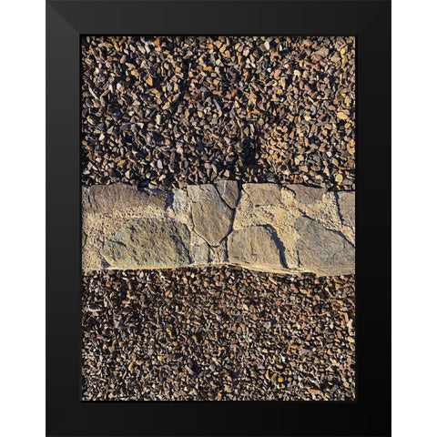 Rock Stripe I Black Modern Wood Framed Art Print by Grayscale