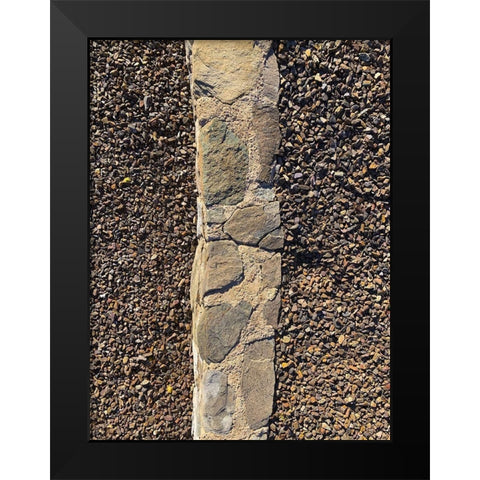 Rock Stripe II Black Modern Wood Framed Art Print by Grayscale