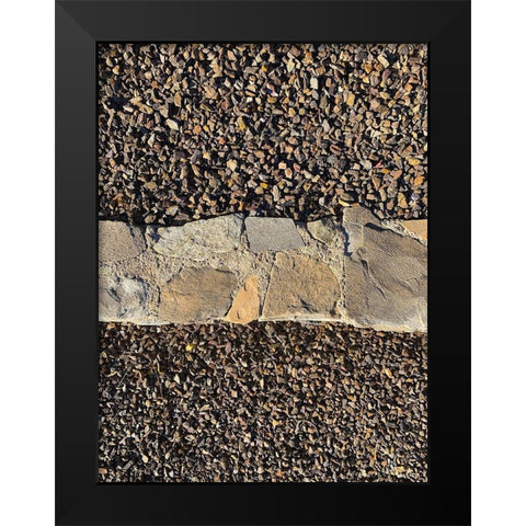 Rock Stripe III Black Modern Wood Framed Art Print by Grayscale