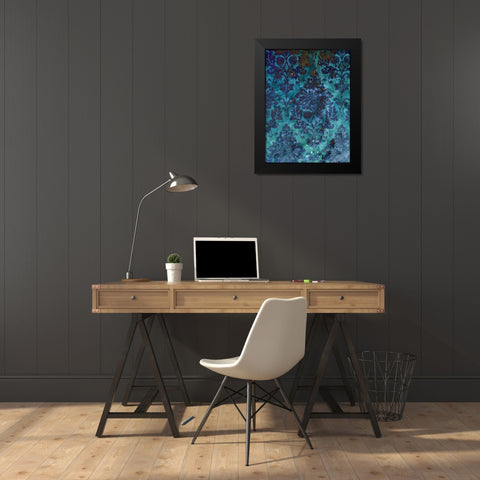 Pretty Pattern I Black Modern Wood Framed Art Print by Grayscale