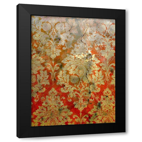 Pretty Pattern II Black Modern Wood Framed Art Print with Double Matting by Grayscale