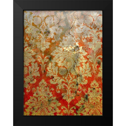 Pretty Pattern II Black Modern Wood Framed Art Print by Grayscale