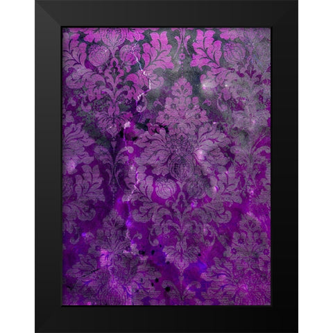 Pretty Pattern VI Black Modern Wood Framed Art Print by Grayscale