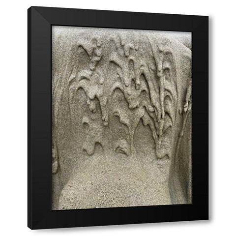 Wet Sand IX Black Modern Wood Framed Art Print by Grayscale