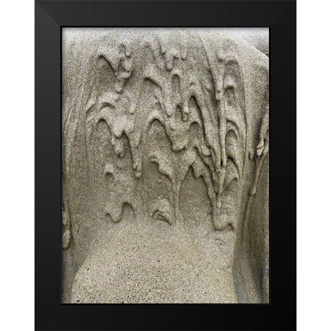 Wet Sand IX Black Modern Wood Framed Art Print by Grayscale