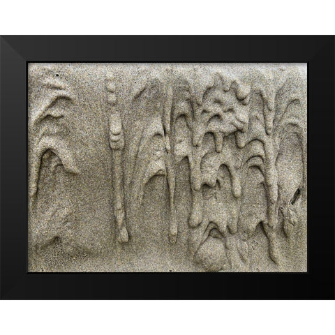 Wet Sand X Black Modern Wood Framed Art Print by Grayscale