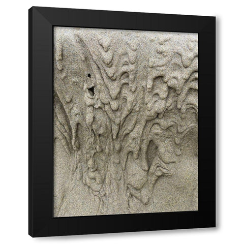 Wet Sand XI Black Modern Wood Framed Art Print with Double Matting by Grayscale