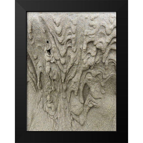 Wet Sand XI Black Modern Wood Framed Art Print by Grayscale