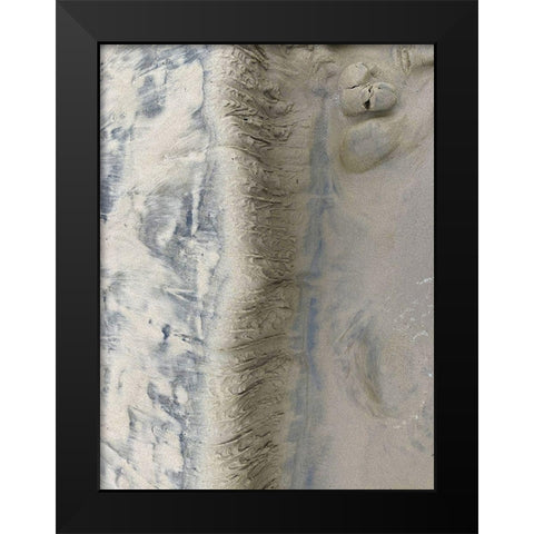 Sand Stripe II Black Modern Wood Framed Art Print by Grayscale